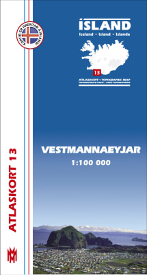 Vestmannaeyjar 1:100 000 - Atlaskort 13