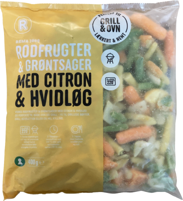 Rema 1000 Rótarávextir og grænmeti með sítrónu og hvítlauk 400 g