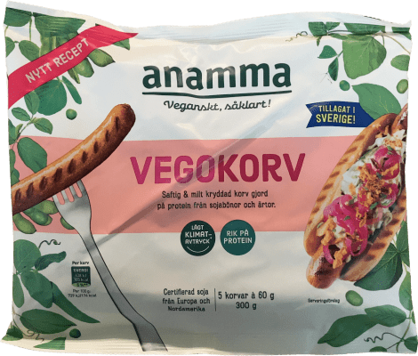 Anamma Vegan pylsur (glútenlausar) 300 g