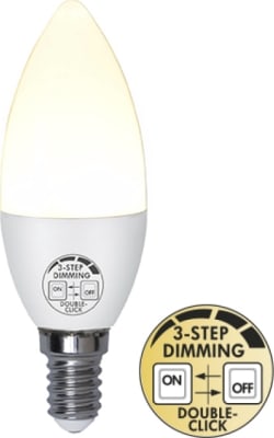 LED Pera E14 5W Built in dimmer 3 step