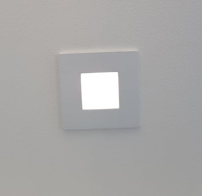 One Light WHITE WALL RECESSED 1W LED WARMW 220-240V