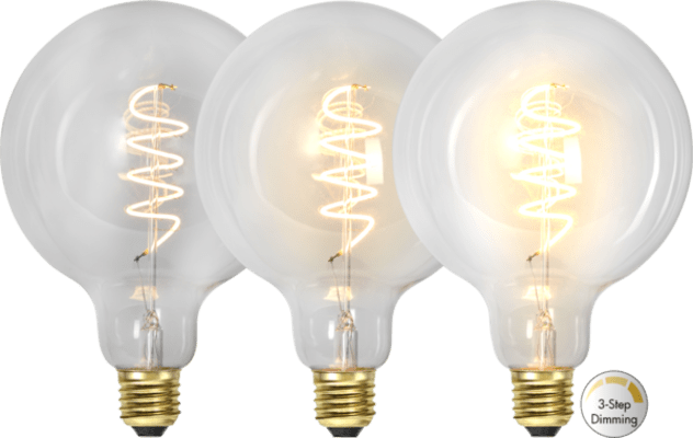 LED LAMP E27 G125 3-STEP CLICK