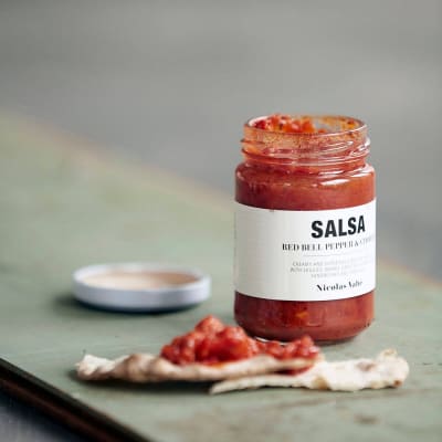 Nicolas Vahé salsa, red bell pepper & chorizo, 140 g.