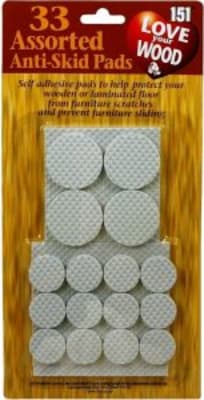 151 Anti Skid Pads Sjálflímandi gúmmí púðar undir húsgögn 33 stk