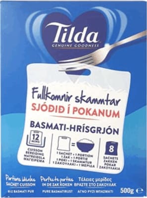 Tilda Hrísgrjón 8x60 gr