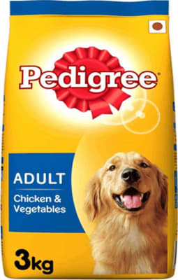 Pedigree kjúklingur/hrísgrjón 3 kg adult