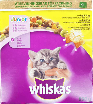 Whiskas junior 800 gr chicken