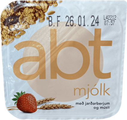 Ms abt mjólk jarðarber/músli 170 gr