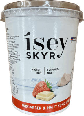 Ms ísey skyr jarðarber/hvítt súkkulaði 500 gr