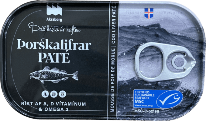 N.f þorskalifur pate dós 125 gr