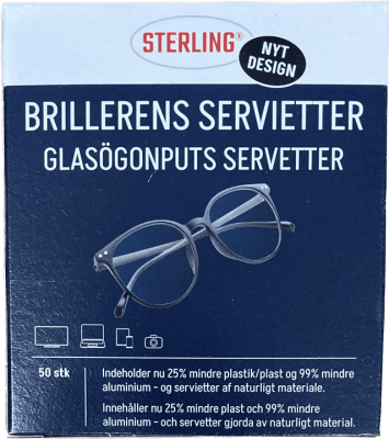 Sterling gleraugnaklútar 50 stk