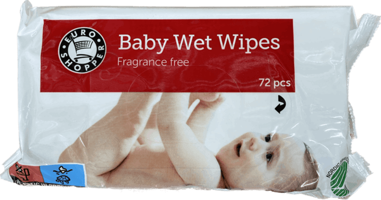 E.s babywipes 72 stk