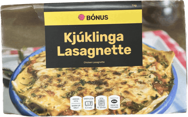 Bónus kjúklinga lasagnette 1 kg