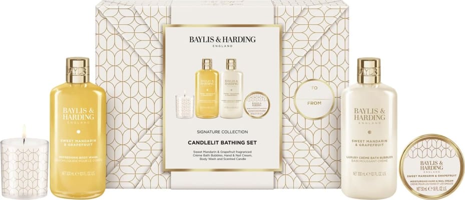 Baylis & Harding Sweet Mandarin & Grapefruit Candle light Bapvörusett
