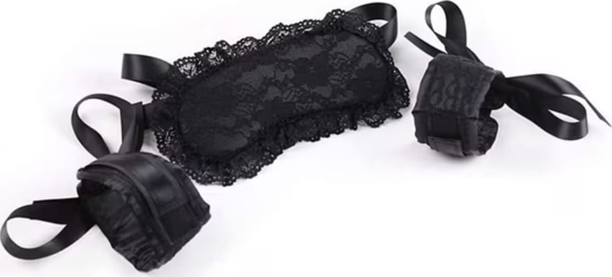 Blúndusett Blind fold augngrímu sett