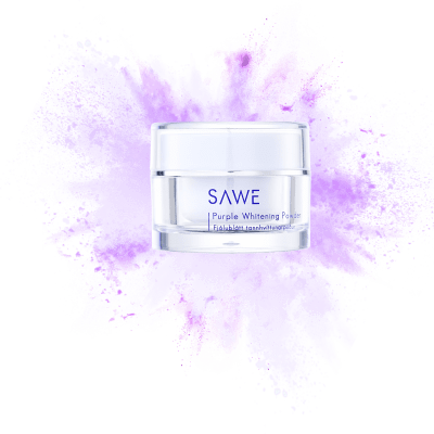 Fjólublátt tannhvíttunarpúður