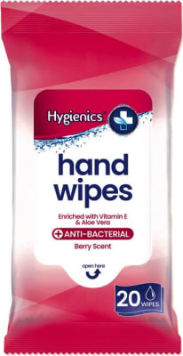 Hygienics sótthreinsandi handþurrkur, 20 stk / Hygienics sótthreinsandi handþurrkur 20 stk í pakka