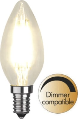 Illumination LED Clear filament bulb E14 2700K 420lm Dimmer comp.