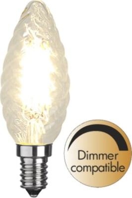 Illumination LED Twisted filament bulb E14 2700K 420lm Dimmer comp.