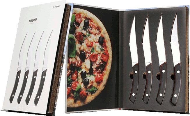 Legnoart Napoli steikar- og pizzahnífar