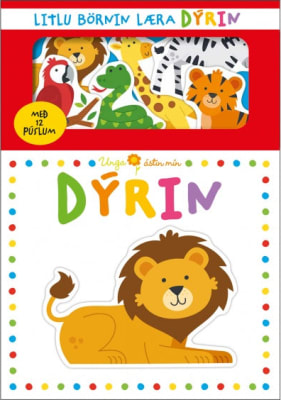 Litlu börnin læra dýrin  með 12 púslum