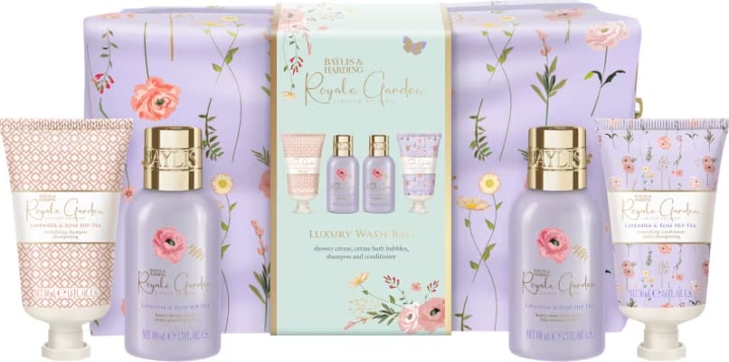 Royale Garden Lúxus Gjafasett með baðvöru í snyrtitösku