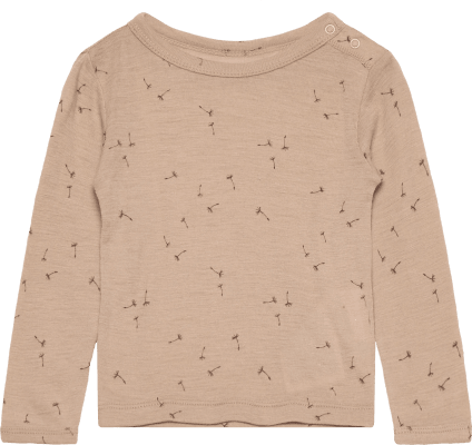 Síðermabolur ull Light Taupe