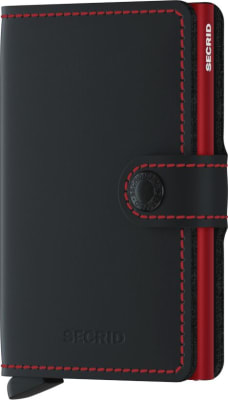 Secrid Miniwallet - Matte Black/Red