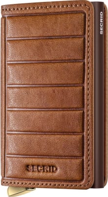 Secrid Slimwallet - Emboss Lines - Cognac Brown