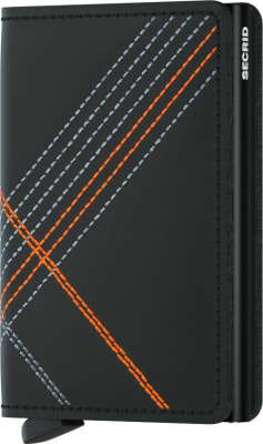 Secrid Slimwallet - Stitch Linea Black/Orange