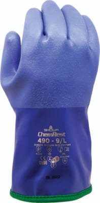 Showa hanskar 490 ChemRest, bláir