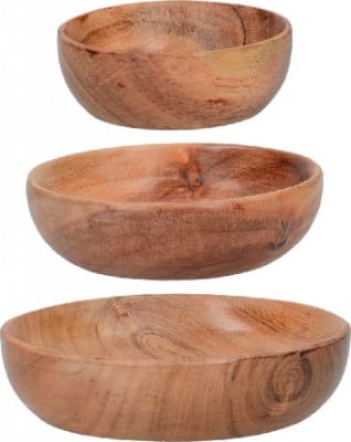 Acacia viðarskálar 3 stk