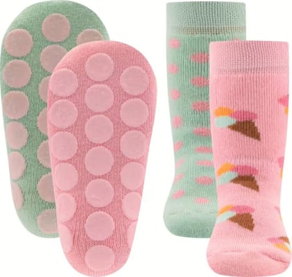 Sokkar stamir bleik/mint 2pk