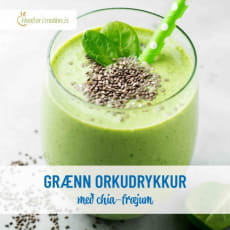 Grænn orkudrykkur með chia-fræjum