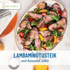 Lambamínútusteik með hressandi salati