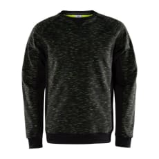 Fristads háskólapeysa svört og gul yrjótt