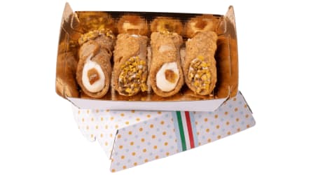 4 lítil Cannoli í gjafaöskju