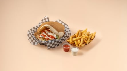 Pita + fries