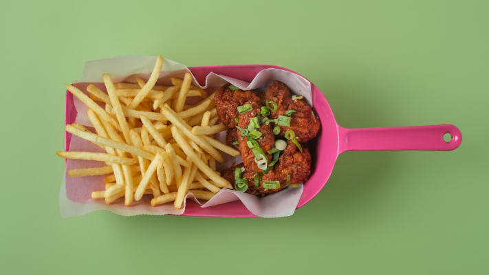 VEGAN Kombó - 6 vængir og franskar