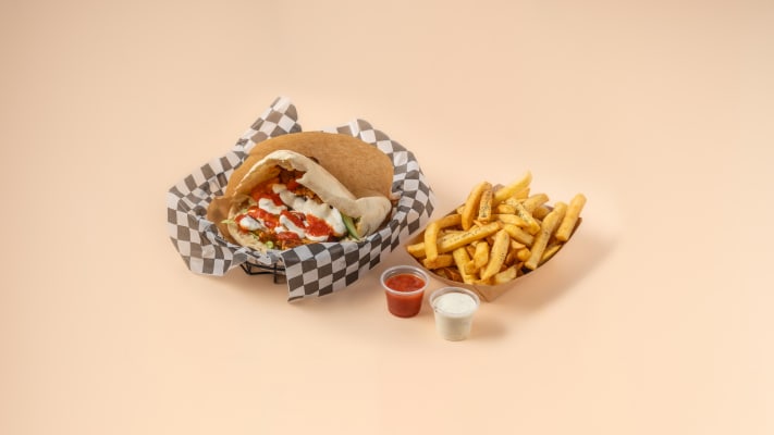 Pita + fries