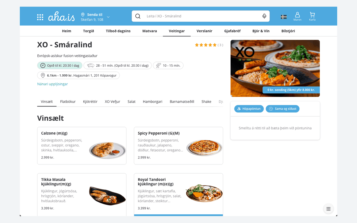 Hópapöntun stofnuð og deilt í Aha á tölvu