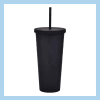 Glas með röri 700ml- 22 litir