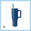 Sérmerktur stálbrúsi með röri 1200ml – 13 litir