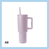 Sérmerktur stálbrúsi með röri 1200ml – 13 litir