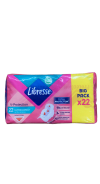 Libresse V-Protection Ultra Long+ dömubindi með vængjum, fyrir miklar blæðingar, 22 stk