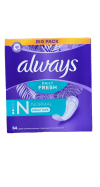 Always Daily Fresh Normal létt ilmandi dagleg innlegg, 54 stk