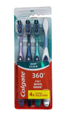 Colgate 360° Deep Clean bakteríudrepandi mjúkir tannburstar, 4 stk