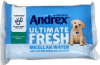 Andrex Ultimate Fresh skolhæfar hreinlætisþurrkur – míselvatn og ferskleiki bómullar, 36 stk
