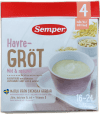 Semper Hafragrautur Mildur & Óbragðbættur 4+ mánaða 480 g