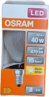 OSRAM LED Star Classic P40 E14 Hlýhvít 2700K 4,0 W (jafngildir 40 W) 470 lm 1 stk